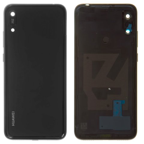 Panel trasero de carcasa puede usarse con Huawei Y6 Pro 2019 , negra, midnight Black,MRD LX2