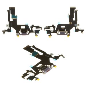 Cable flex puede usarse con iPhone 11, del conector de carga, del conector de auriculares, morado, con micrófono, HC