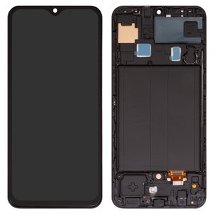 Pantalla LCD puede usarse con Samsung A305F DS Galaxy A30, A505F DS Galaxy A50, A507F DS Galaxy A50s, negro, con marco, Copy, TFT 