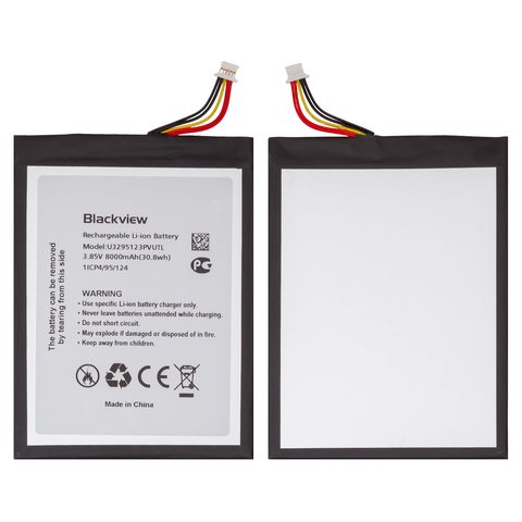 Batería U3295123PVUTL puede usarse con Blackview Tab 11, Li ion, 3.85 V, 8000 mAh, Original PRC , WiFi