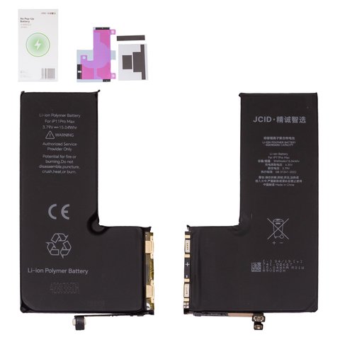 Batería JCID puede usarse con Apple iPhone 11 Pro Max, Li Polymer, 3.79 V, 3969 mAh, sin mensaje de error, con cable plano integrado, no Pop Up
