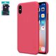 Чехол Nillkin Super Frosted Shield для iPhone X, iPhone XS, красный, матовый, без отверстия под логотип, пластик, #6902048146266