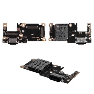 Шлейф для Xiaomi 11T, 11T Pro, конектора зарядки, з SIM конектором, High Copy, плата зарядки, 21081111RG, 2107113SG