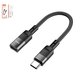 Адаптер Hoco U107, Lightning к USB тип-C, USB тип-C, Lightning, черный, #6931474789976