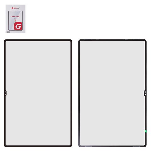 Скло корпуса G+OCA PRO для Samsung X900 Galaxy Tab S8 Ultra Wi Fi, X906 Galaxy Tab S8 Ultra 5G, з ОСА плівкою, чорне