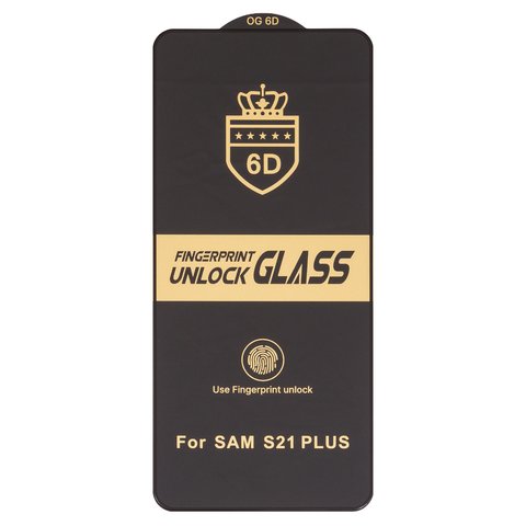 Защитное стекло ESD 6D для Samsung G996 Galaxy S21 Plus 5G, совместимо с чехлом, Full Glue, Anti Static, без упаковки , черный