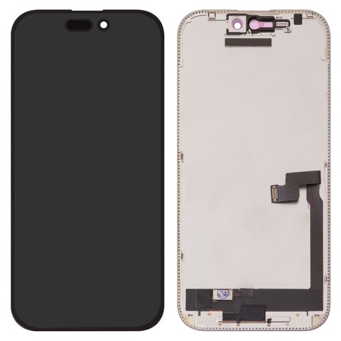 Дисплей для iPhone 16, черный, с рамкой, без ошибки, OLED  hard diagnosable, ZY OLED
