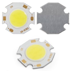 COB LED модуль 3 Вт (холодный белый, 250 лм, 20 мм, 300 мА, 9-12 В) COB LED модуль 3 Вт (холодный белый, 250 лм, 20 мм, 300 мА, 9-12 В)