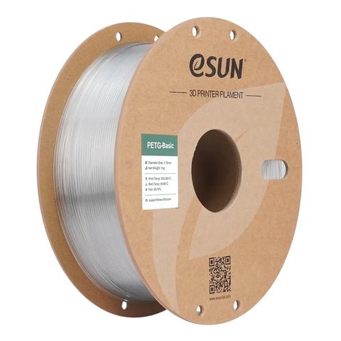 Філамент для 3D принтера eSUN PETG Basic Clear, 1 кг