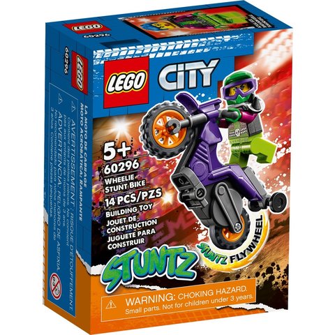 Конструктор LEGO City Каскадерский мотоцикл для вставания дыбом (60296)