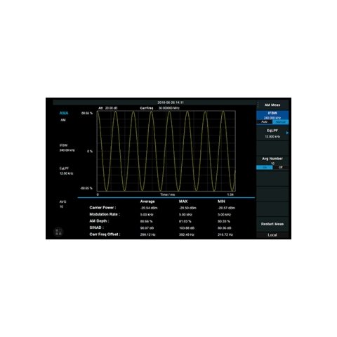 Opción de software "Análisis de modulación AM/FM" SIGLENT SSA3000XP-AMA para SIGLENT SSA3000X Plus
